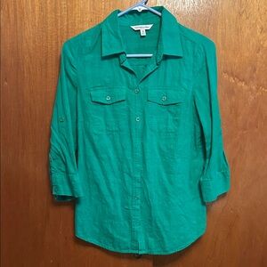 Croft & Barrow Vibrant Green Shirt